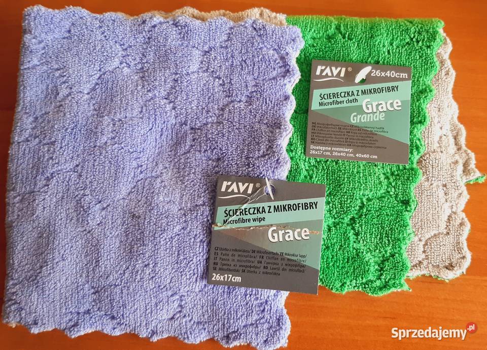 Ściereczki z mikrofibry 2x 26x40 i 26x17 lubelskie Nałęczów
