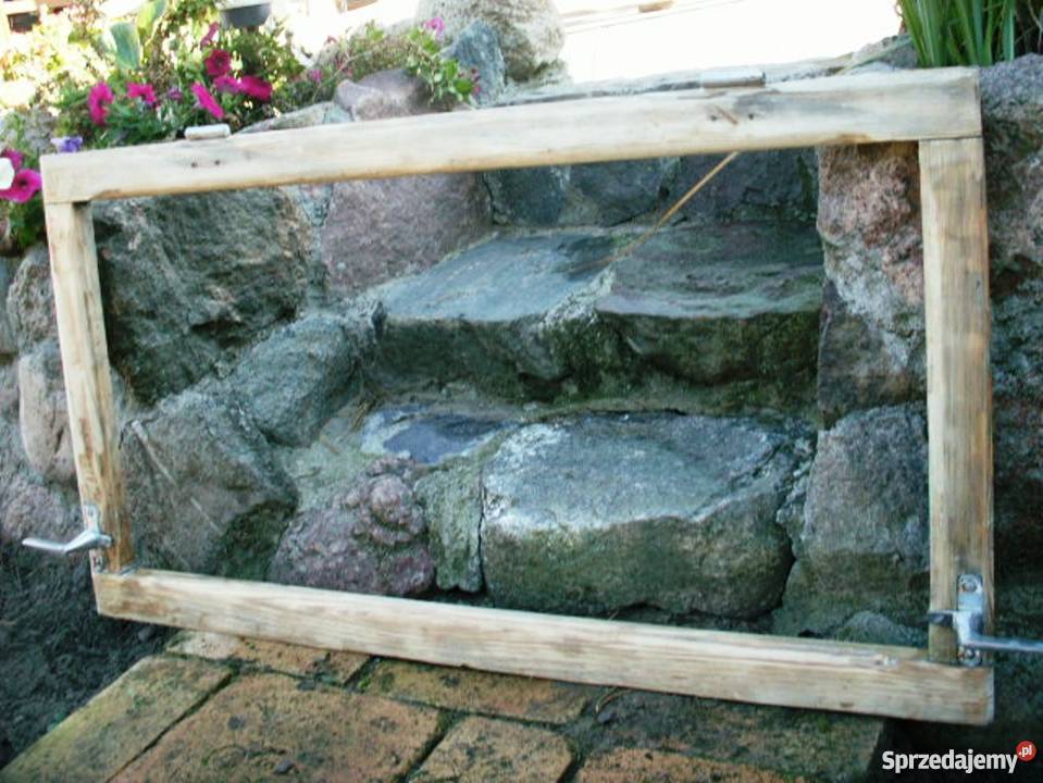 Rama okienna lustro aranżacja wnętrz retro 98x54 warmińsko-mazurskie Ełk sprzedam