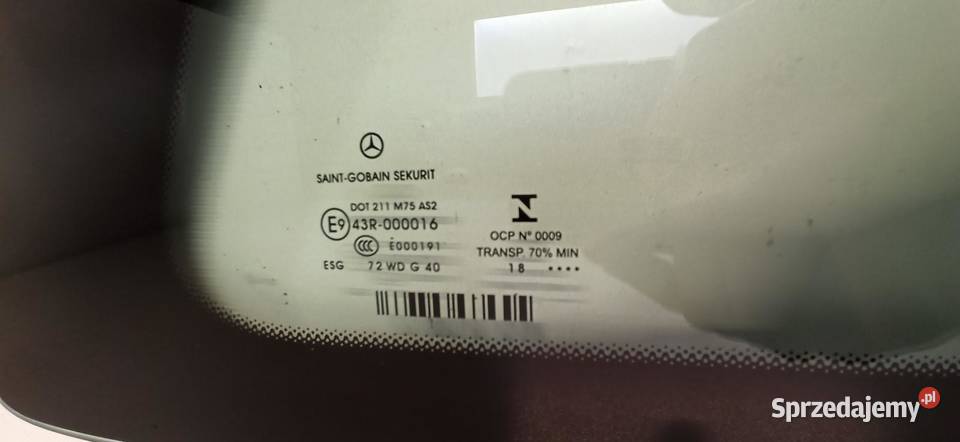 MERCEDES VITO W447 LONG SZYBA KAROSERYJNA PRAWY Karoseryjne