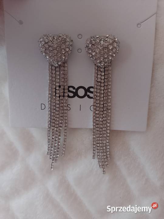ASOS Długie bogato zdobione kolczyki ślubne Kraków