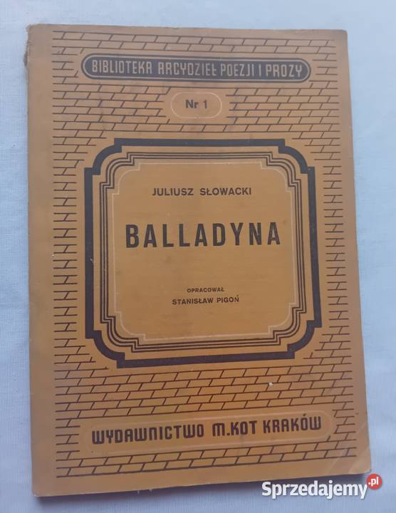 Juliusz Słowacki Balladyna Wyd MKot Kraków 1948 Koźminek