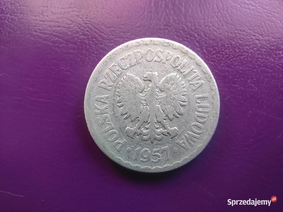 Moneta PRLu 1 ZŁOTY 1957 Rzadkość Pruszków