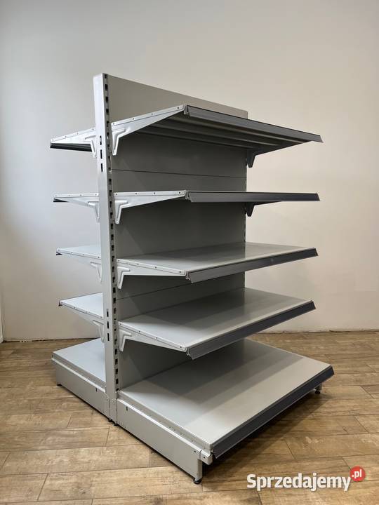 Regał przyścienny sklepowy metalowy regały szare mazowieckie Ostrołęka