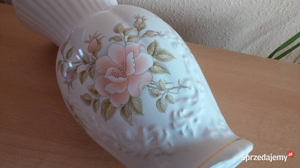 Piękny duży wazon na kwiaty Conway Pottery Porcelana i szkło