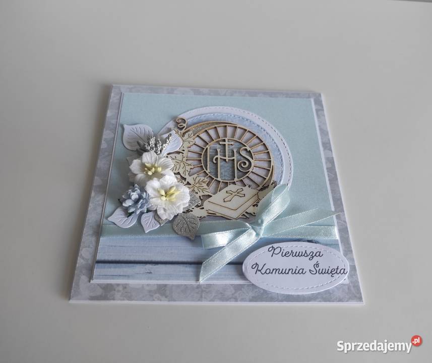 Kartka ręcznie robiona na Komunię Świętą z Łódź sprzedam