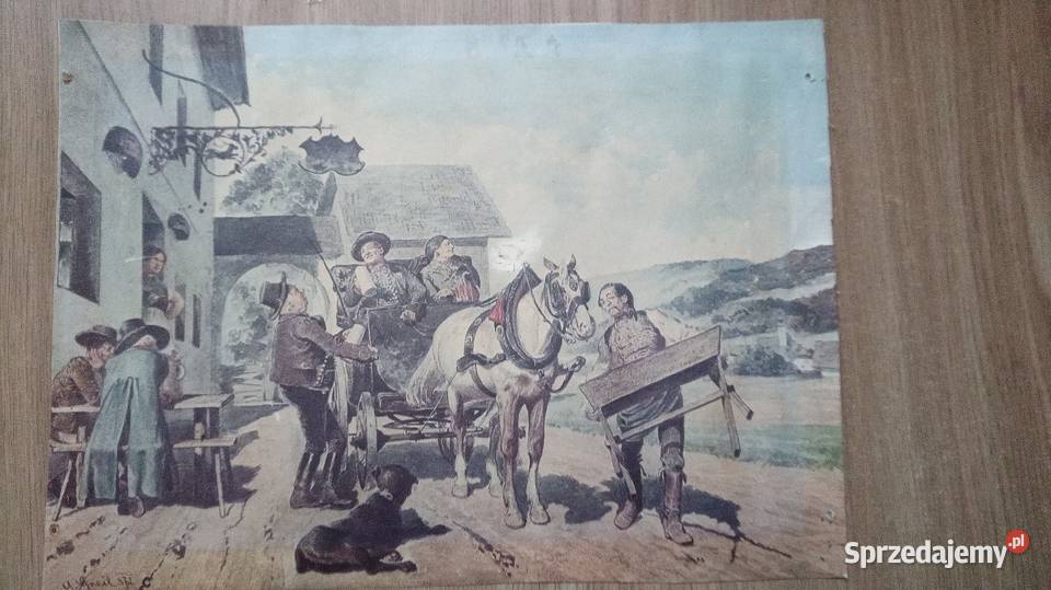 Obraz plakat z lat PRL Warszawa sprzedam