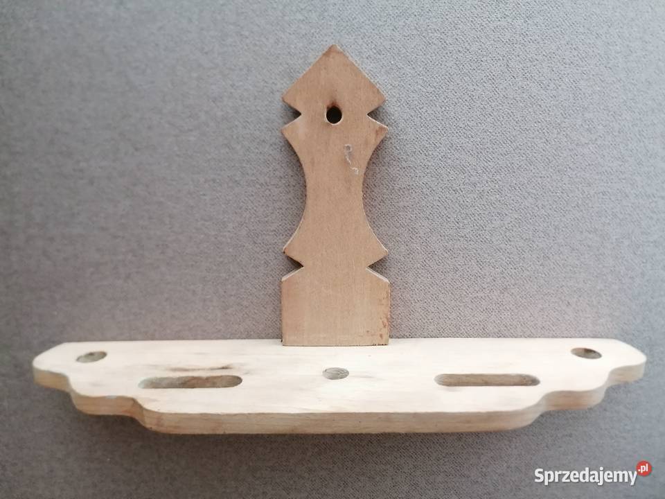 Wieszak kuchenny drewniany naścienny na przybory Łódź