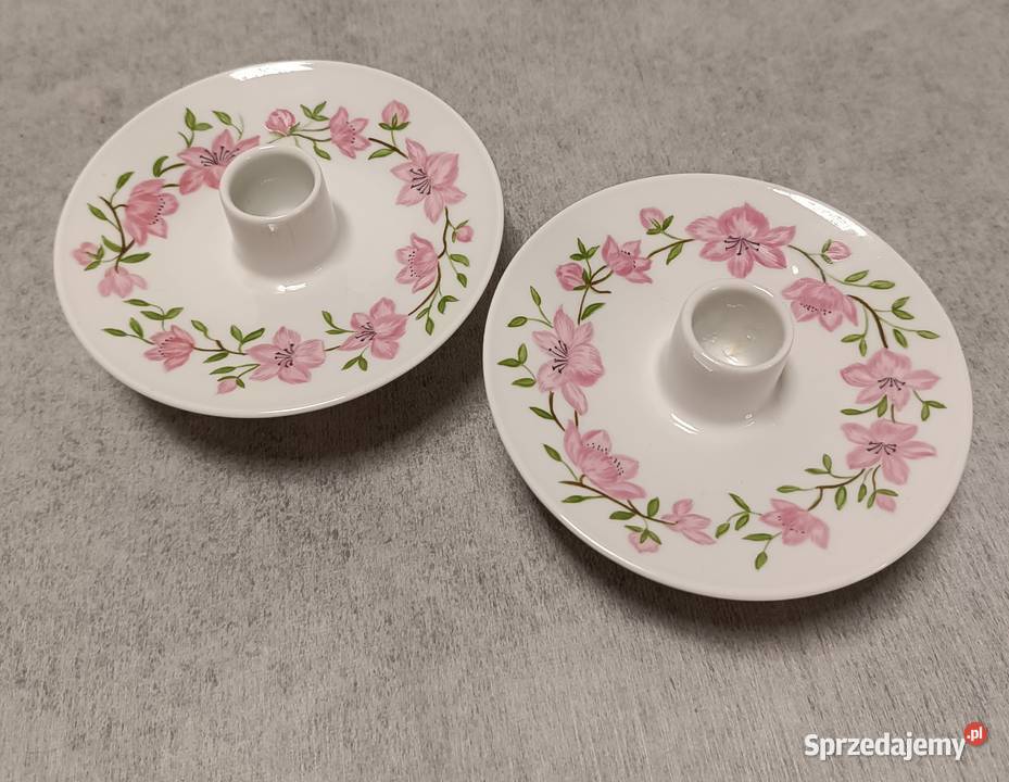 Rosenthal Para Porcelanowych Świeczników Dobrzany