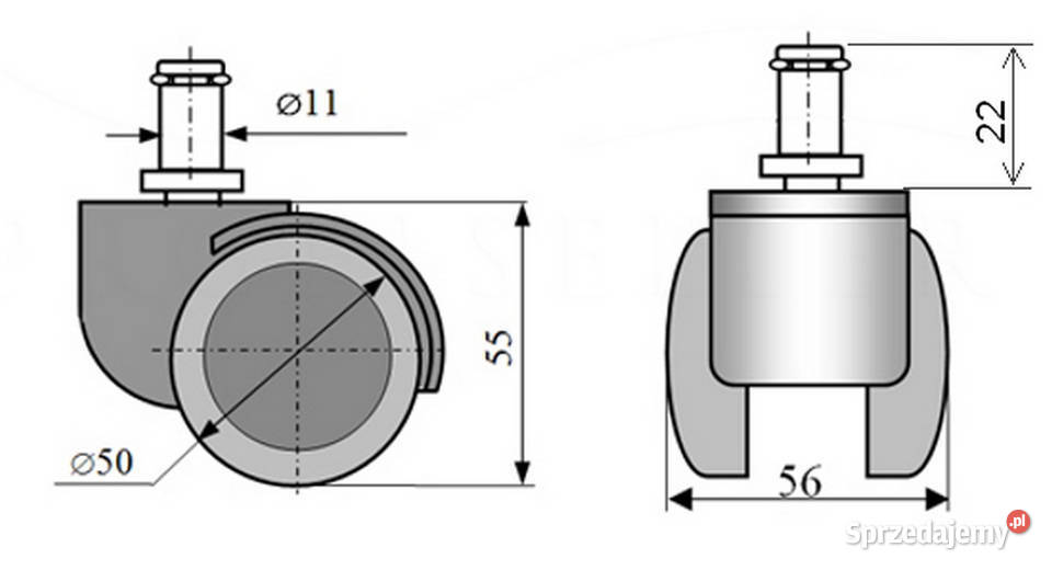 Kółka do fotela do 154 Łódź