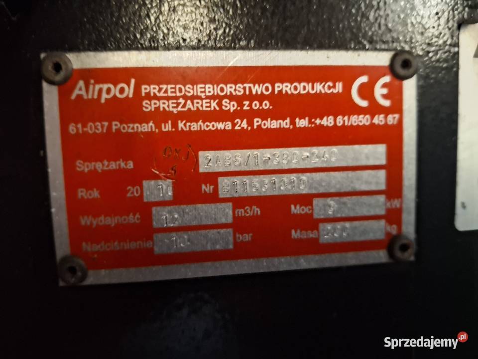 Sprężarka Airpol Kompresory Krosno Odrzańskie sprzedam