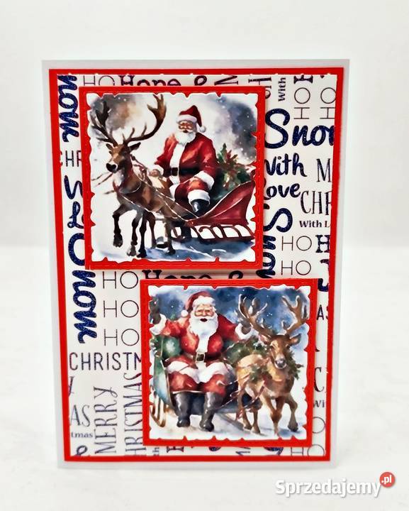 Kartki świąteczne ręcznie robione zestaw 3 sztuk Wejherowo