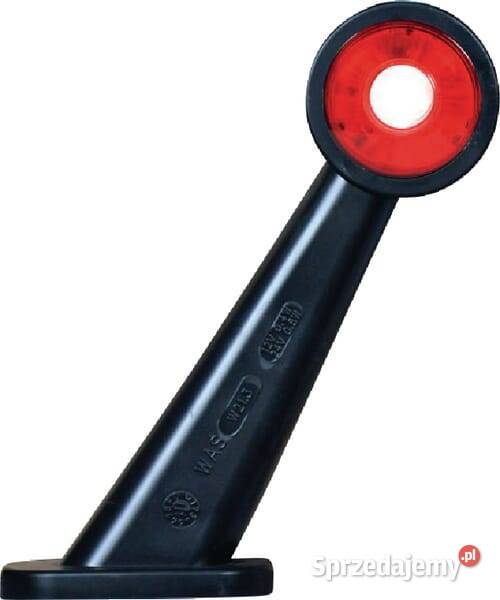 Lampa obrysowa LED lewa okrągła 1224V czerwona Oświetlenie Kamionna