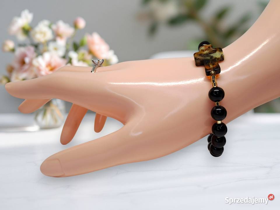 Bransoletka dziesiątka różańca z bursztynu Warszawa