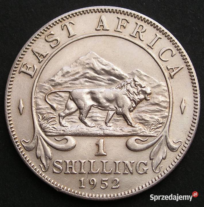 Brytyjska Afryka Wschodnia 1 shilling 1952 Jerzy Numizmatyka