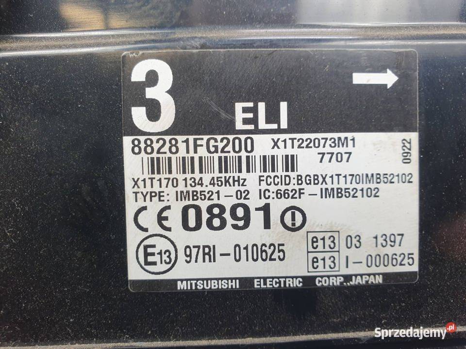 MODUŁ SUBARU IMPREZA 97RI010625 Lipno