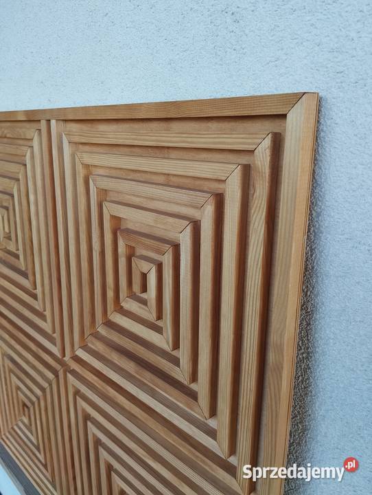 Obraz 3D z drewna dekoracja 76x76 labirynt kolor Gdynia sprzedam