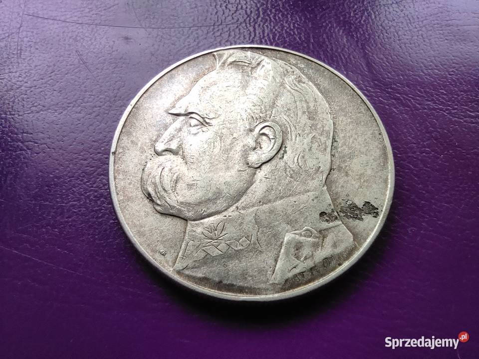 Moneta II RP 10 1937 PIŁSUDSKI Srebro Oryginał mazowieckie