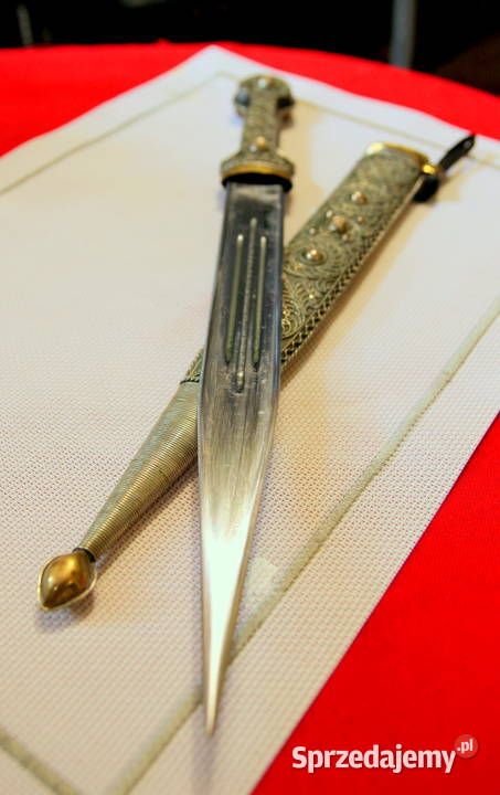 Oryginalny kindżał kamakaukaski ostry sztylet XX Sokółka