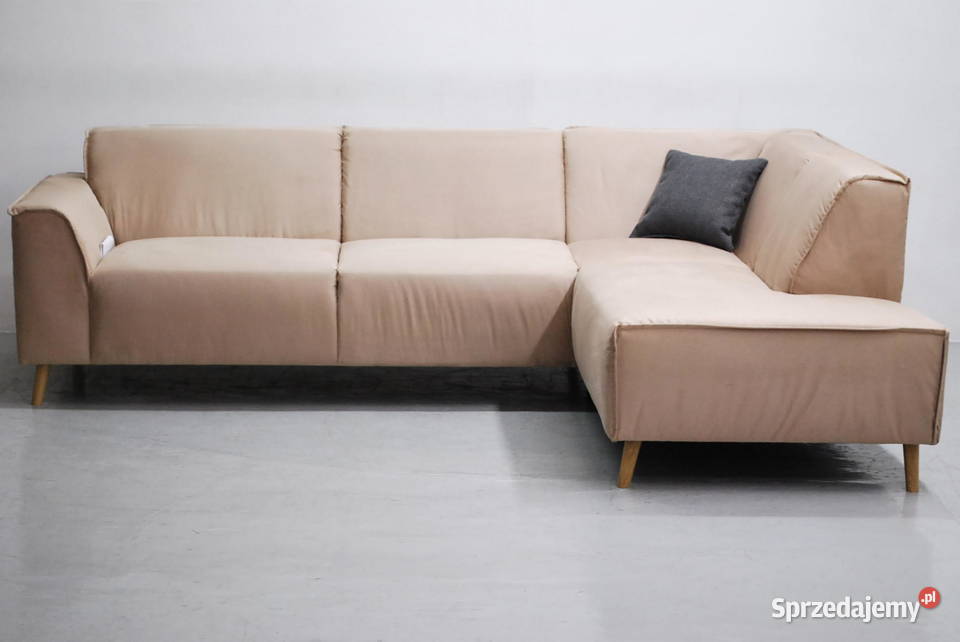 SAZ NOWY NOWOCZESNY NAROŻNIK tkanina kanapa sofa CAPPUCCINO