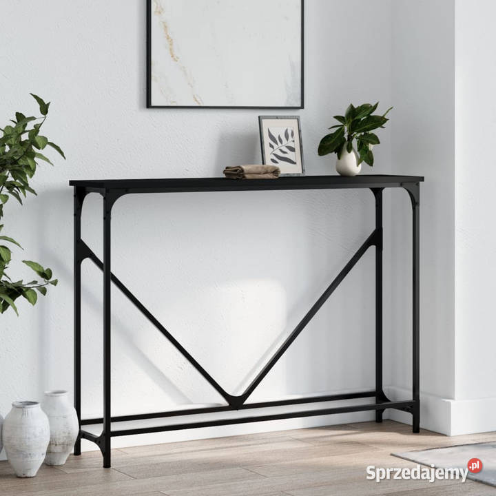 Stolik konsolowy czarny 102x225x75 WM834130 Warszawa sprzedam