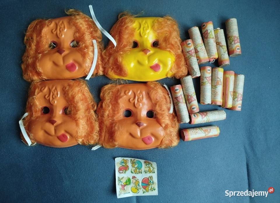 Maski i konfetti Sylwestrowe vintage z ZSRR