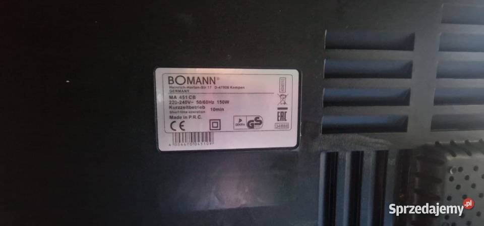 Krajalnica Bomann śląskie Dąbrowa Górnicza sprzedam