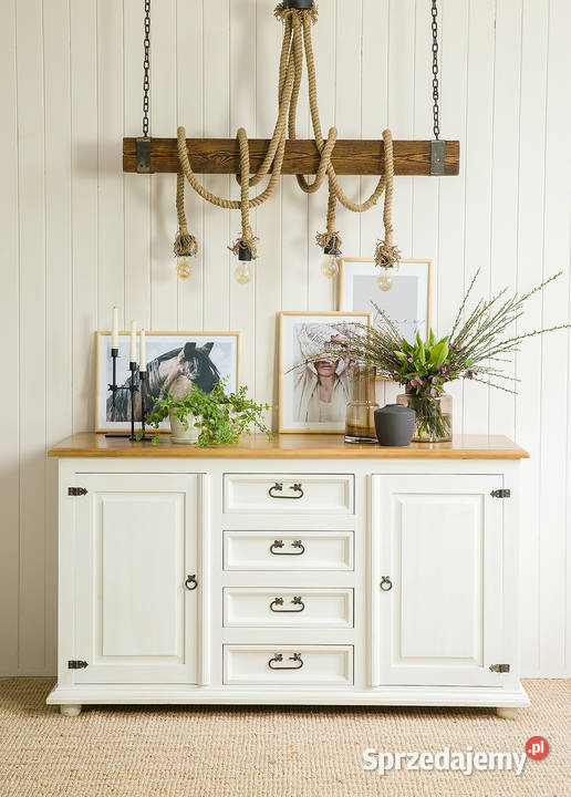 drewniana lampa wisząca z belki MEBLOWOSK Maków Podhalański