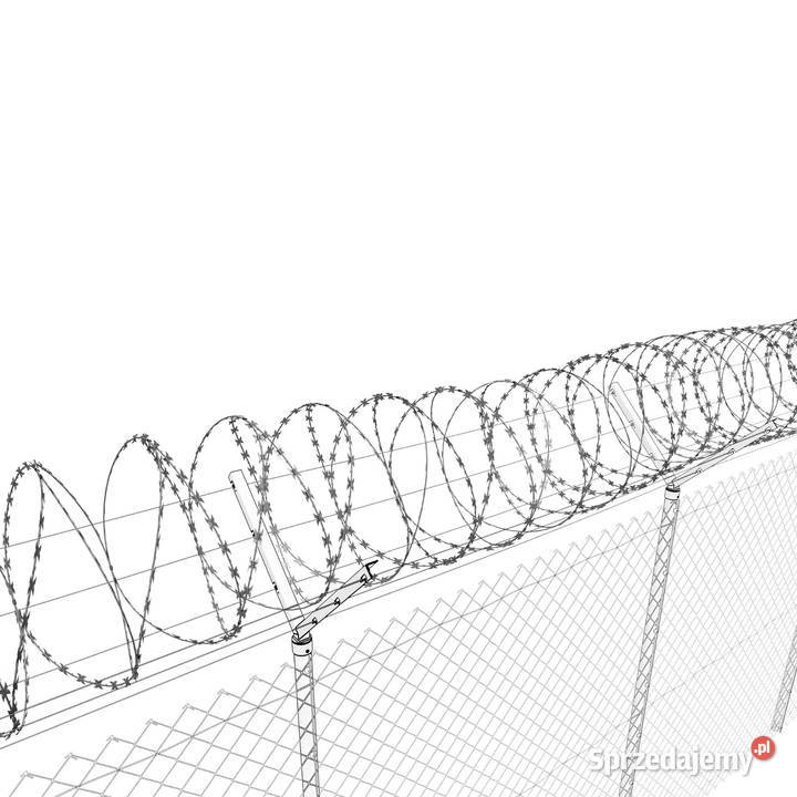 Zasieki concertina 450 mm 54 zwoje 3 złączki Szczecin