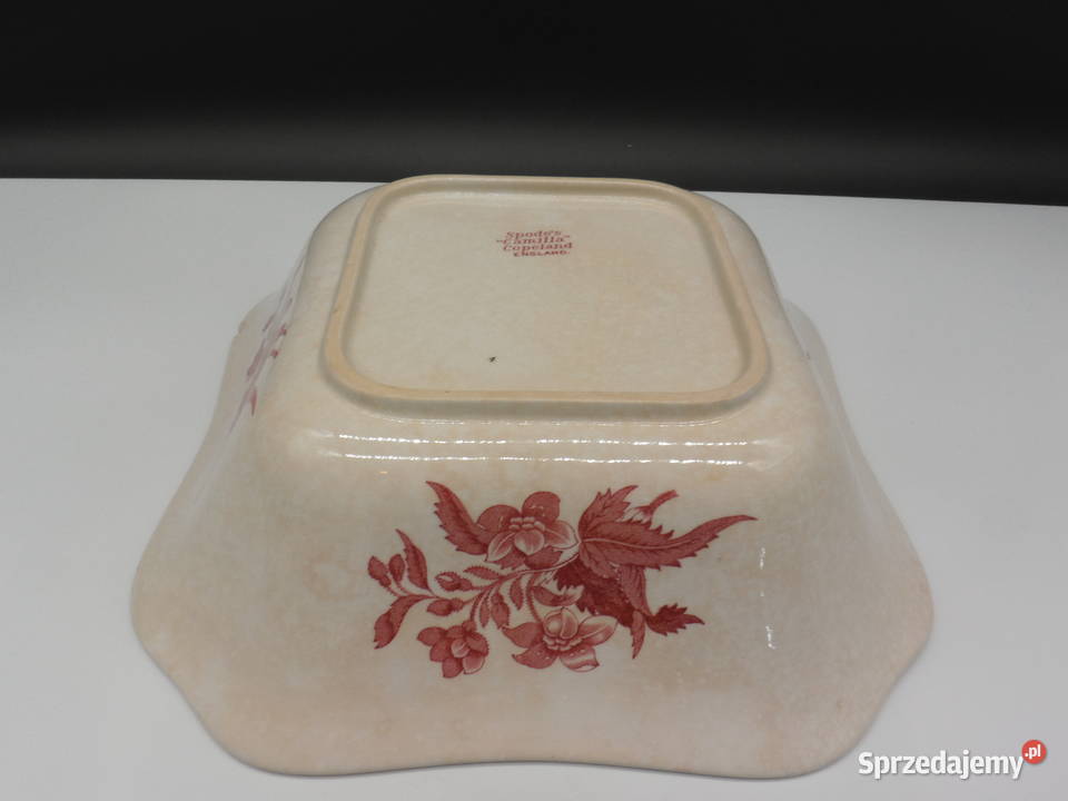 Kwadratowa Miska Spode Pink Camilla Angielska Porcelana i szkło Raszków
