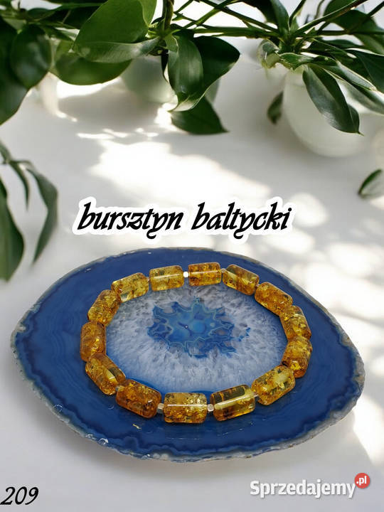 Bransoletka z bursztynu bursztyn bałtycki wałki Biżuteria mazowieckie Warszawa