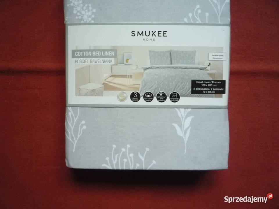 Smukee Nowa Szara pościel bawełniana 160x200 zachodniopomorskie Szczecin