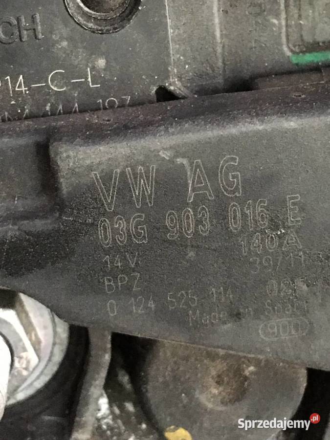 ALTERNATOR AUDI 20TDI VW SKODA SEAT 03G903016E osobowe Szczecin