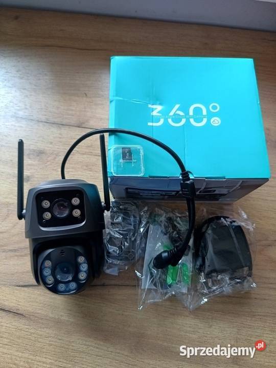 Kamera zewnętrzna WiFi obrotowa 4K 8MP HD karta