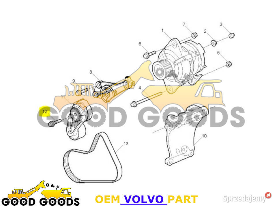 VOLVO NAPINACZ PASKA 21819687 OEM Władysławów