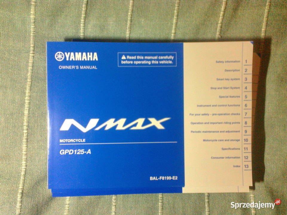 Instrukcja Obsługi Yamaha Nmax 2021 w różnych Warszawa