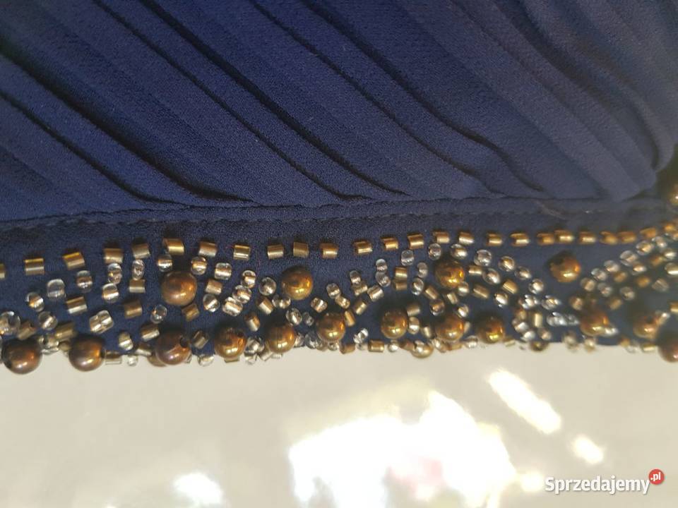 Zara sukienka suknia zdobiona elegancka wizytowa Rozkloszowana