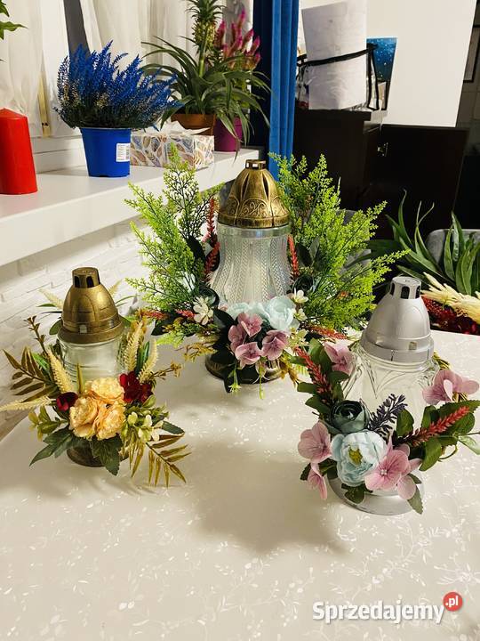 Znicze na grób kompozycja na pomnik na