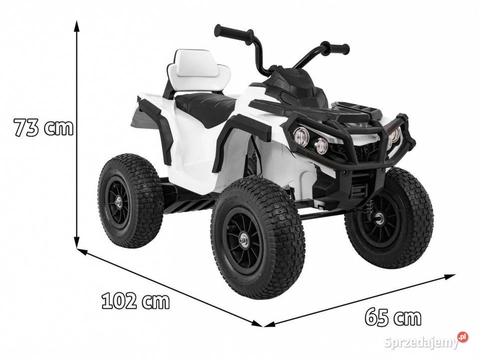 Quad ATV Air na akumulator dzieci Biały 20kg Łopuszno