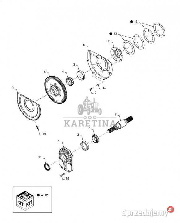 Holland T6090 T6070 Kolo zebate napedz 444800A2 Pozostałe Pozostałe