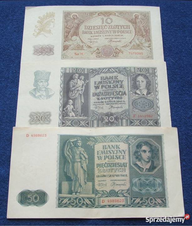 POLSKA PRZEDWOJENNE Kolekcjon Banknoty Zestaw 3 Katowice