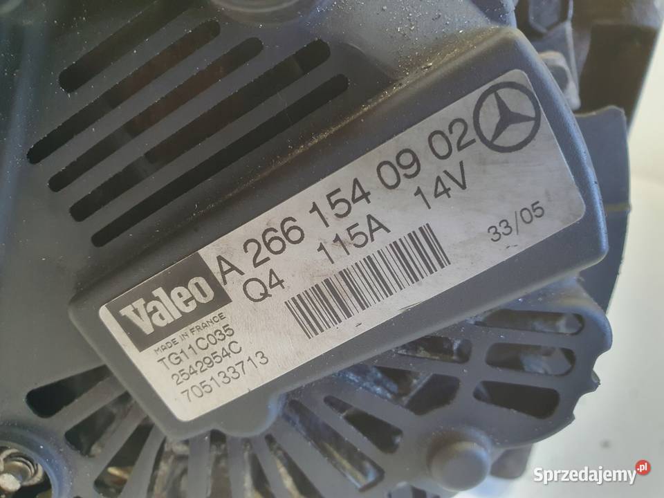 ALTERNATOR Mercedes W169 W245 20 T turbo Części samochodowe