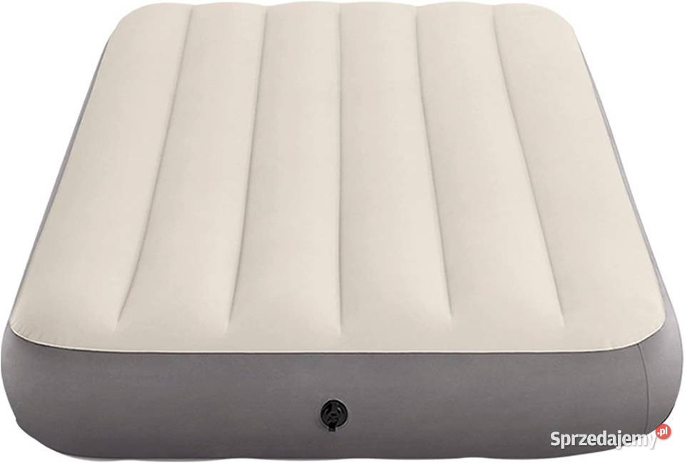 Beżowy materac dmuchany jednoosobowy INTEX 64101