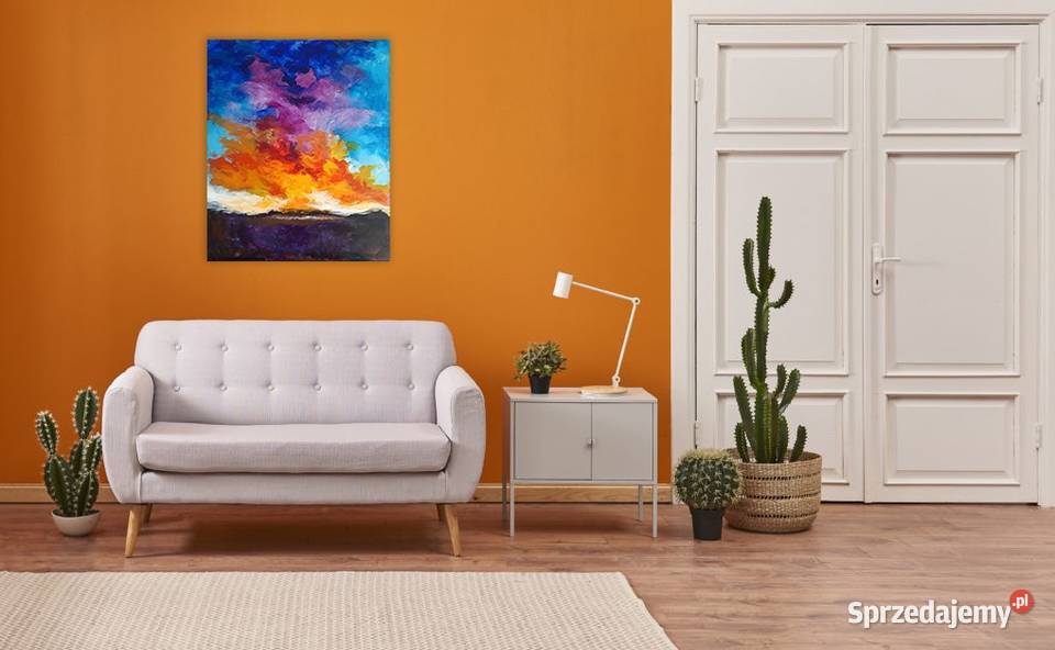 CHMURY obraz akrylowy 60x50 pejzaż krajobraz Katowice sprzedam