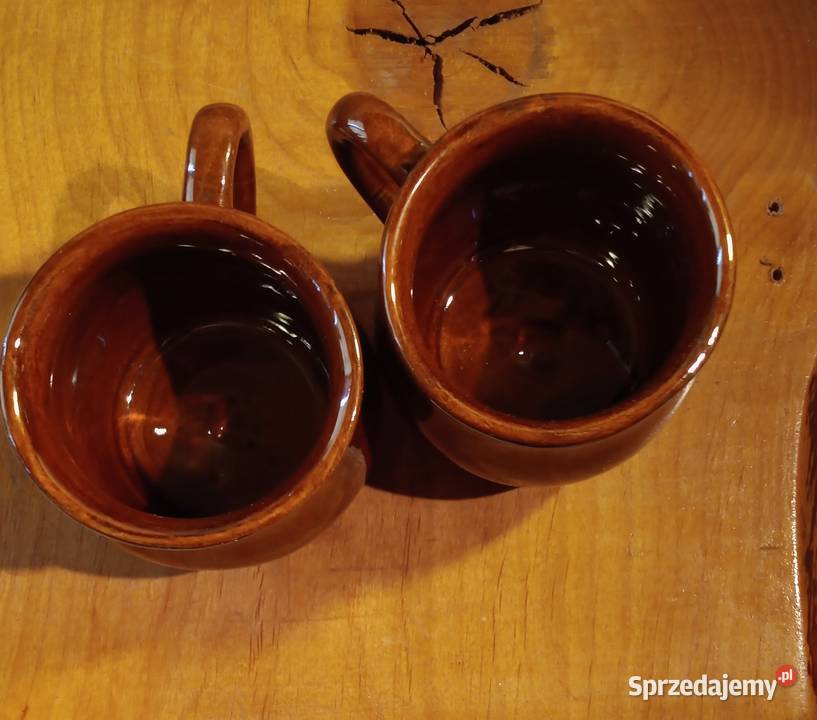 NOWY komplet do grzańca 2 ceramiczne kubki
