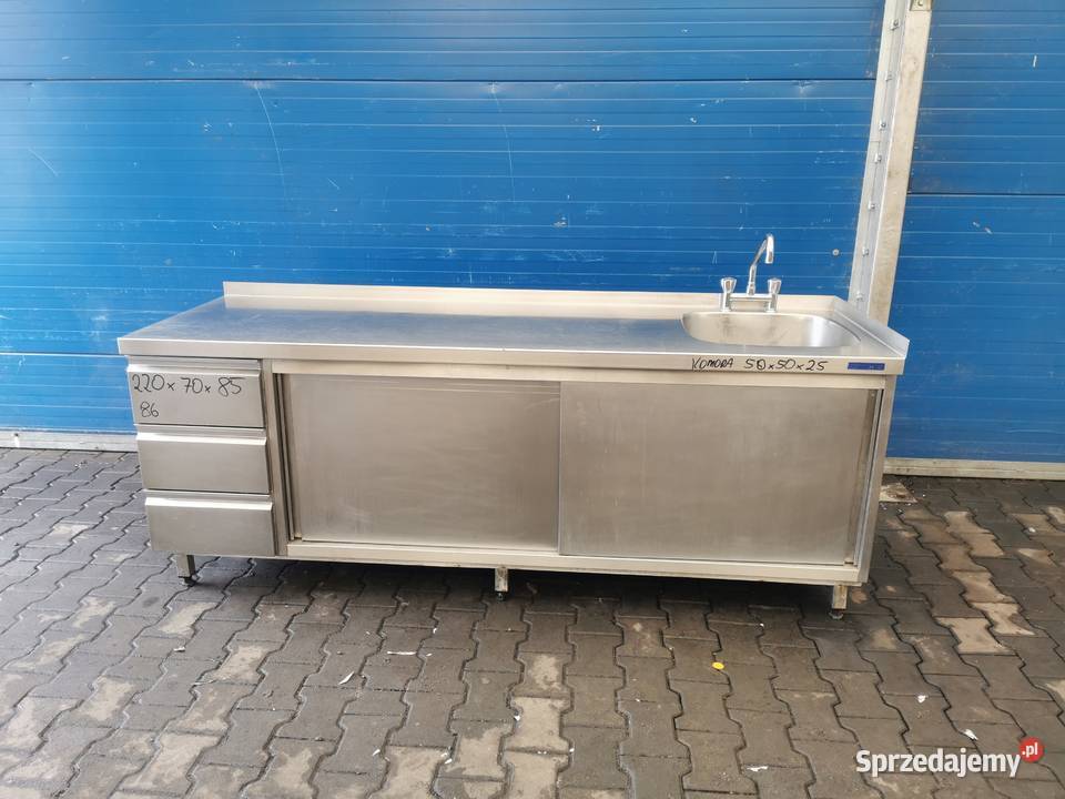 Zlew 1 komorowy 220x70x85 komora 50x50x25 86