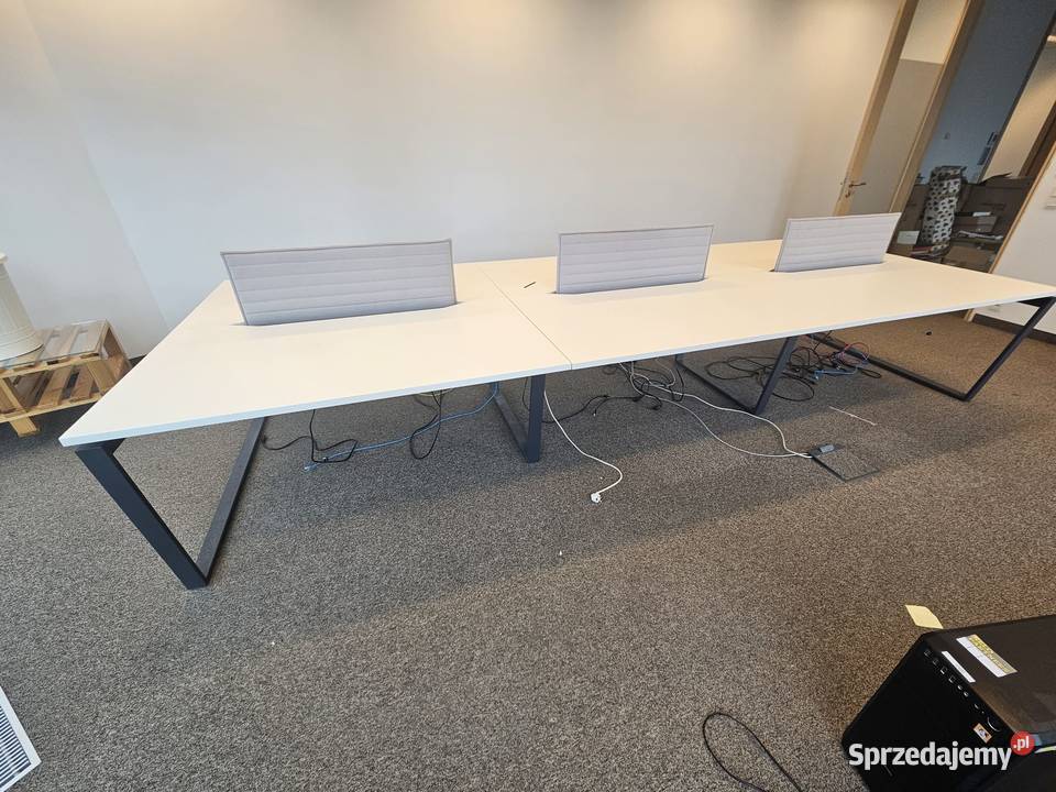 Duży stół 420x160 bench biurko 6osobowe biały Warszawa