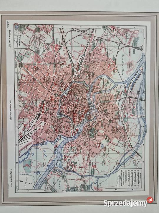 Stare grafiki Wrocław Breslau zestaw plan miasta sprzedam