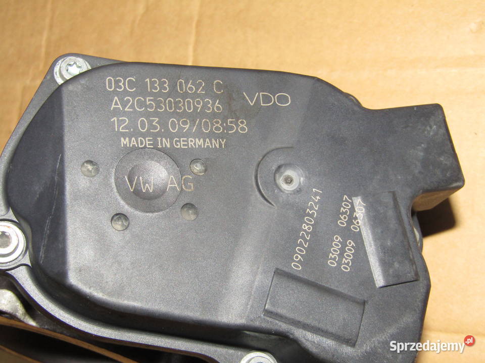 PRZEPUSTNICA VWAUDISKODA 14TSI 03C133062C łódzkie Mysłaków