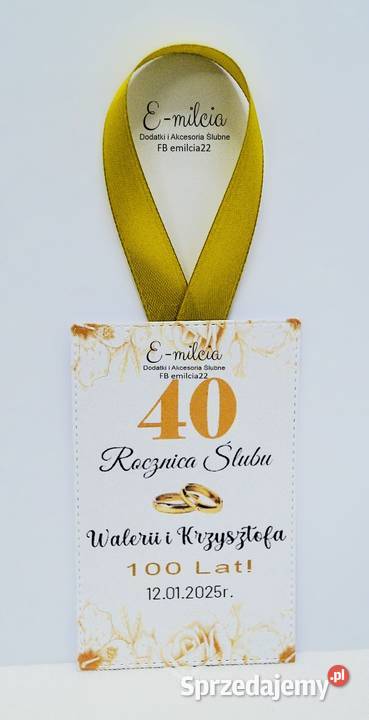 Zawieszki z okazji 40 50 Rocznica Ślubu Rocznice Zielona Góra