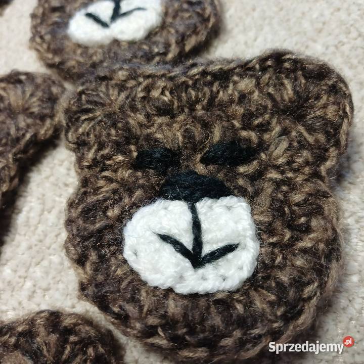 Misie szydelkowe aplikacja Lidzbark Warmiński